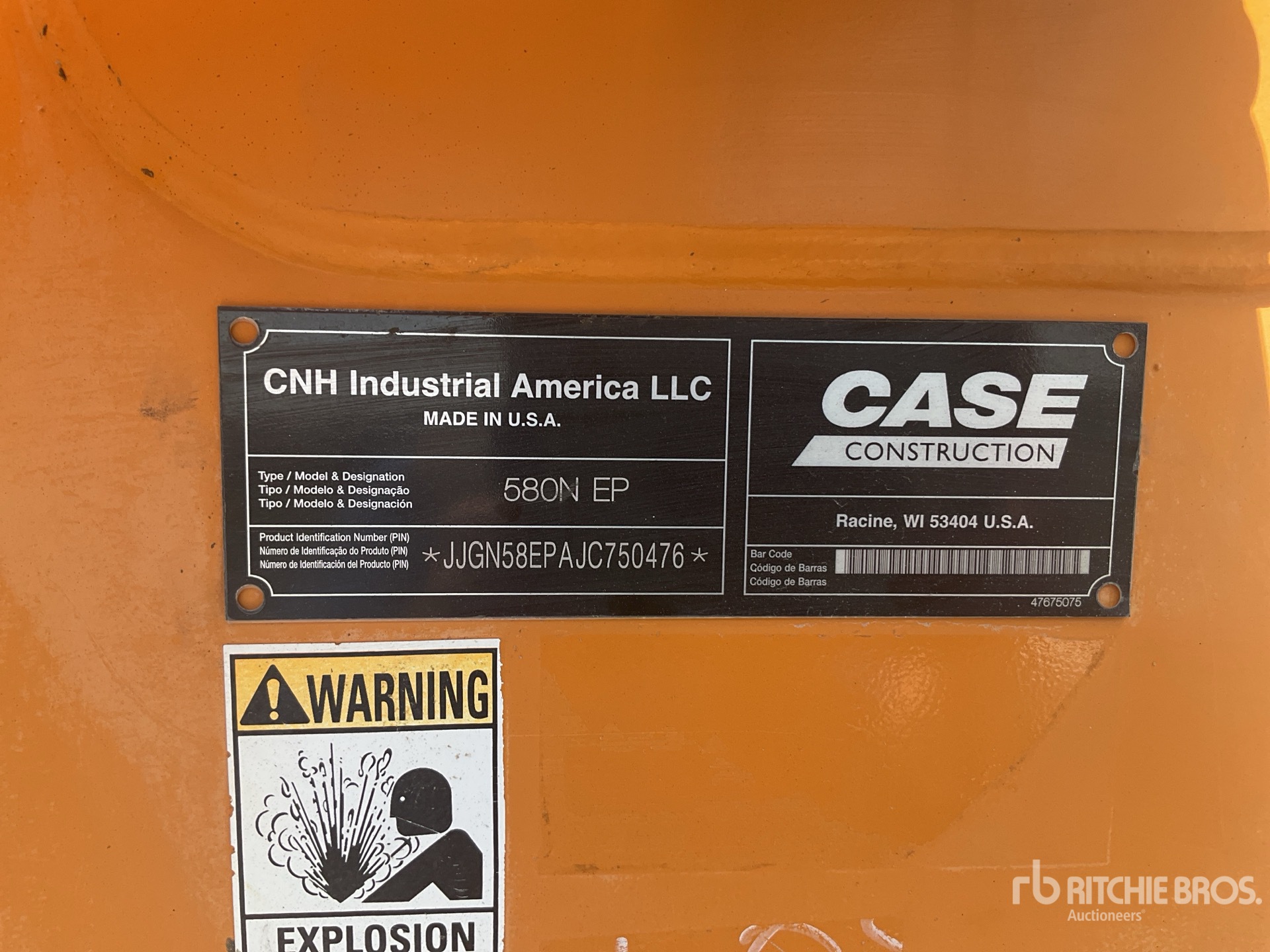 Photo of a 2018 Case 580N EP