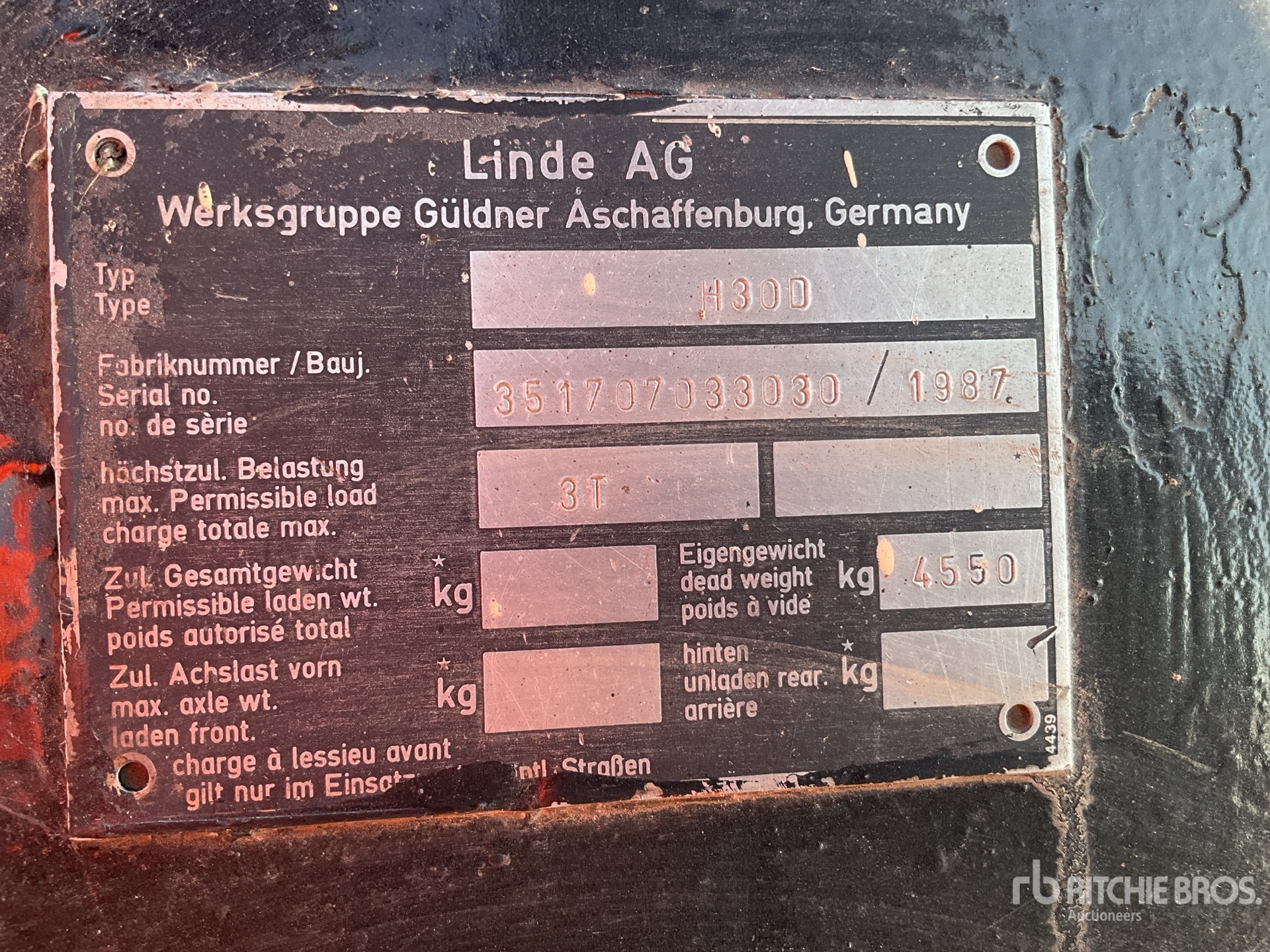 1987 Linde H30D