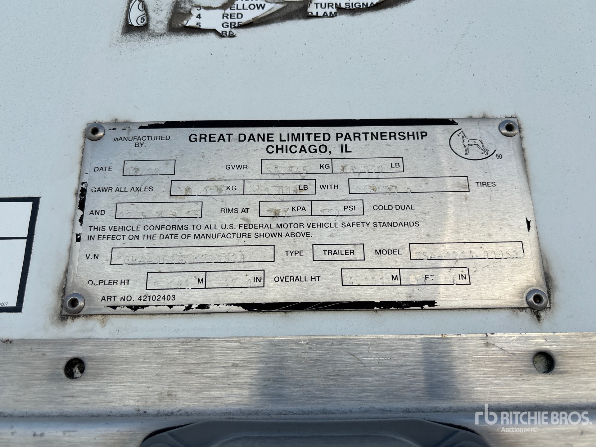 2013 Great Dane 53 FT T/A