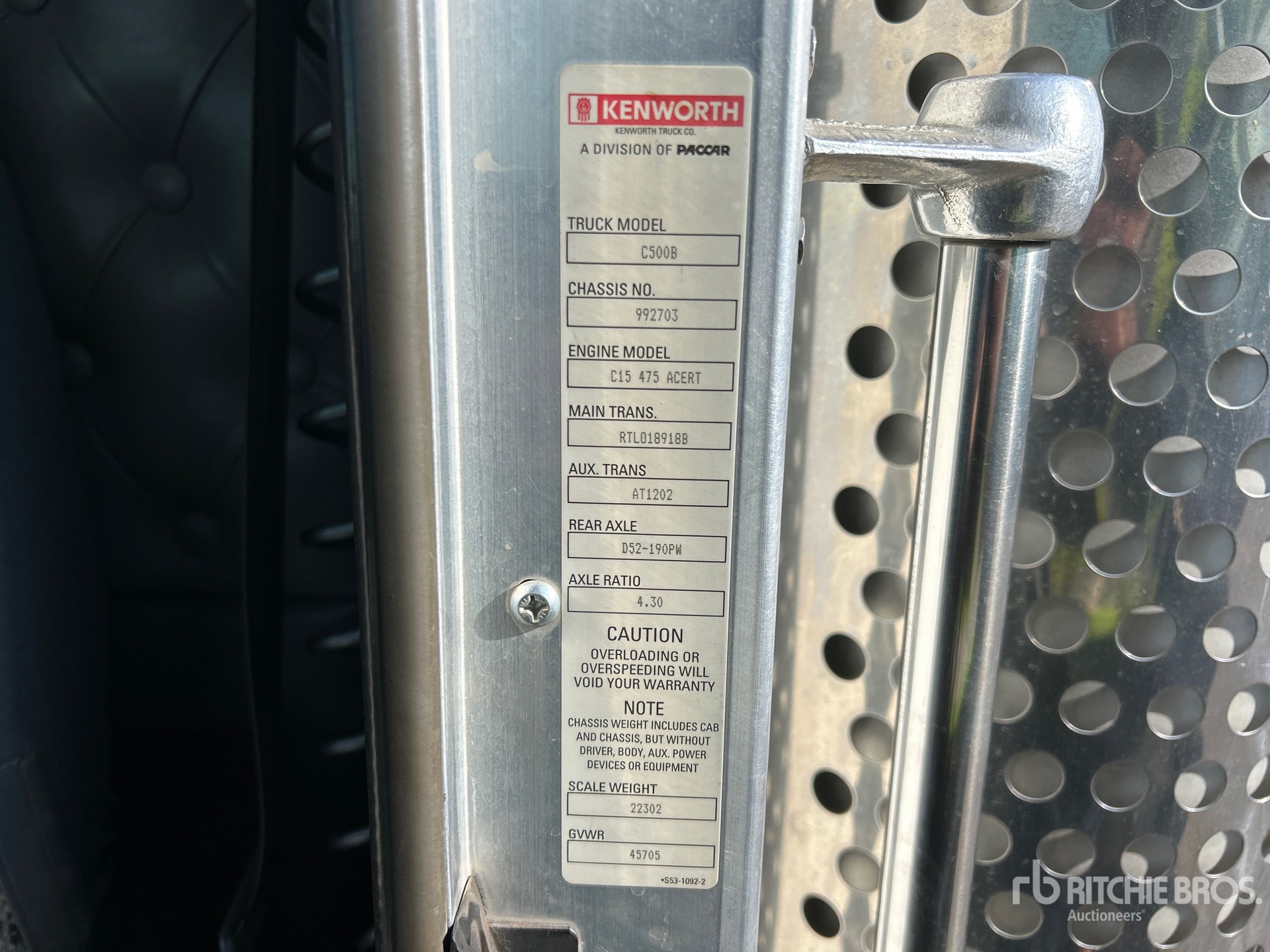 2007 Kenworth C500B