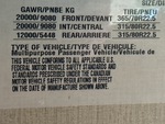 General Appearance with Motor Vehicle Safety Standards Label