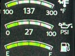 Motorhome Cockpit with Oil Pressure