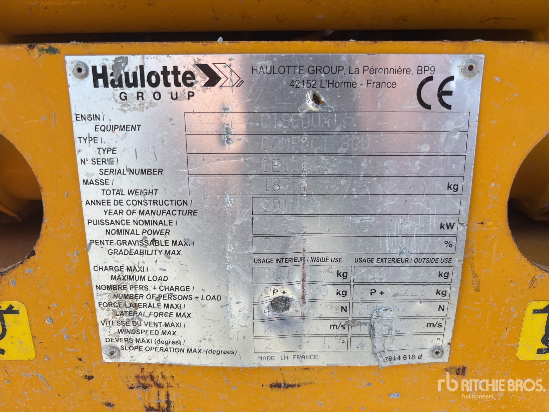 2014 Haulotte COMPACT 8CU