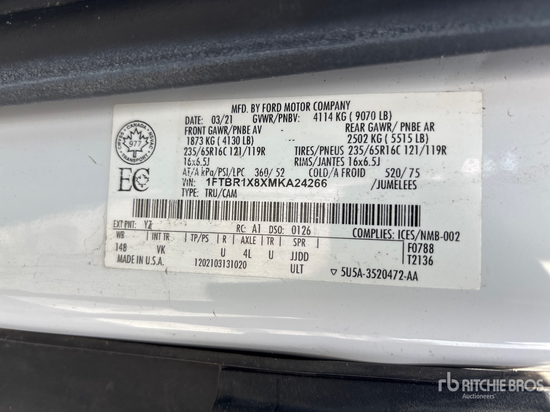 2021 Ford TRANSIT 250