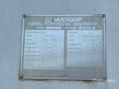 General Appearance with Unit Serial Number