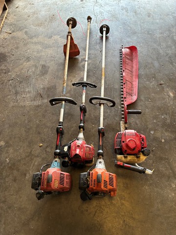 Quantity of (3) String Trimmers & (1) Hedge Trimmer