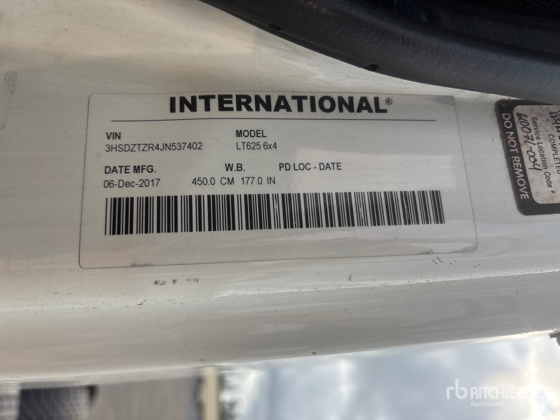 2018 International LT625