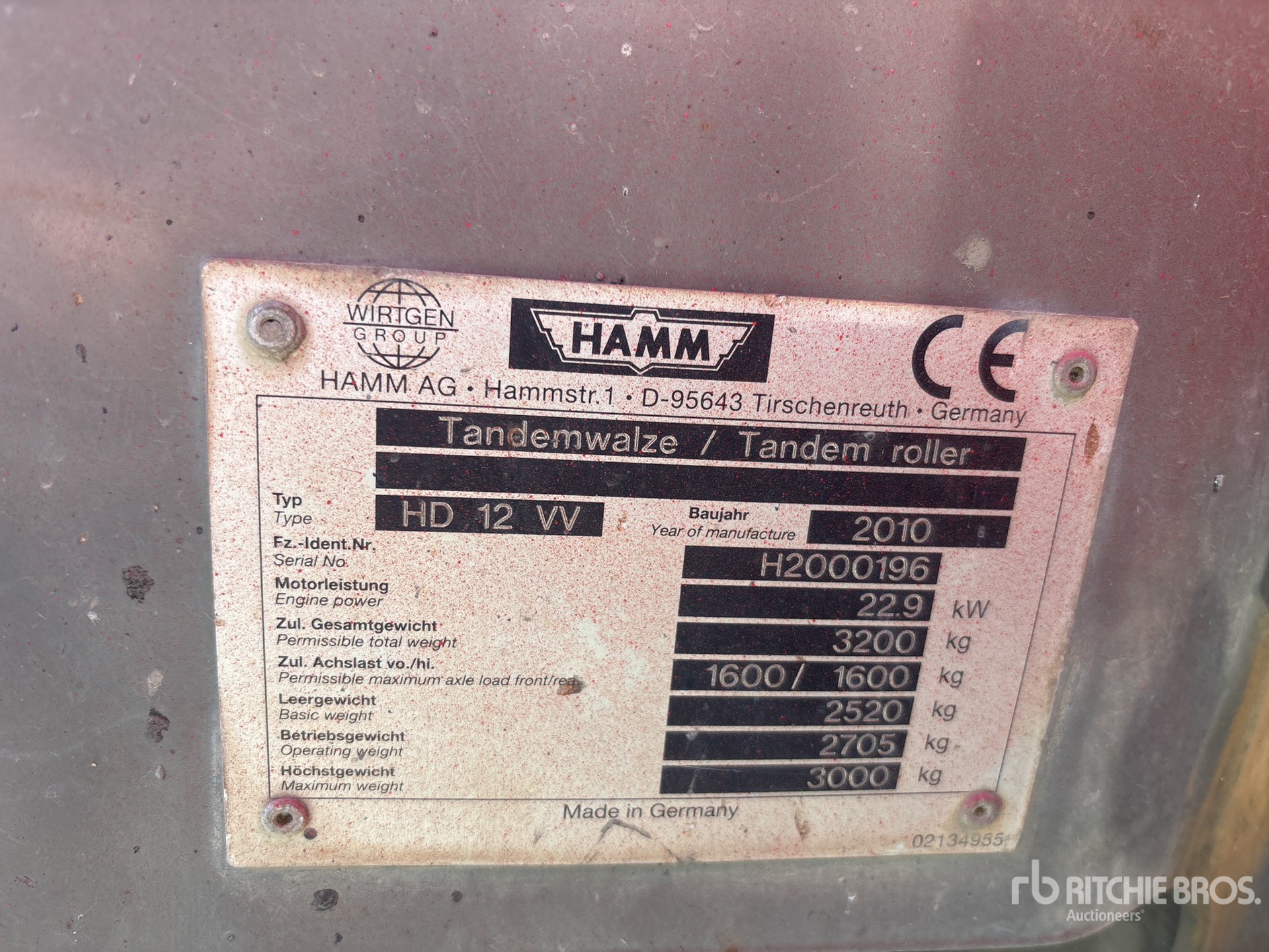 2010 Hamm HD12VV