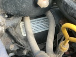 Engine with Emission Certification Label