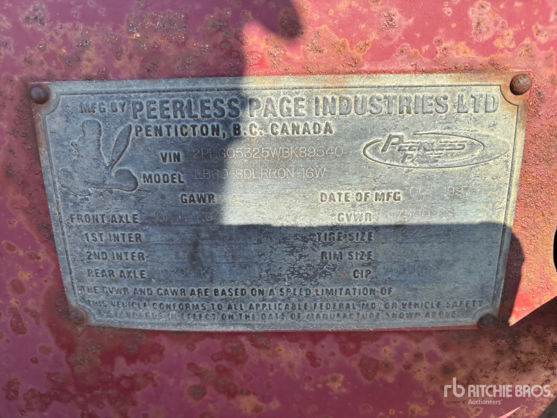 1998 Peerless LB60-SDLRRON-16