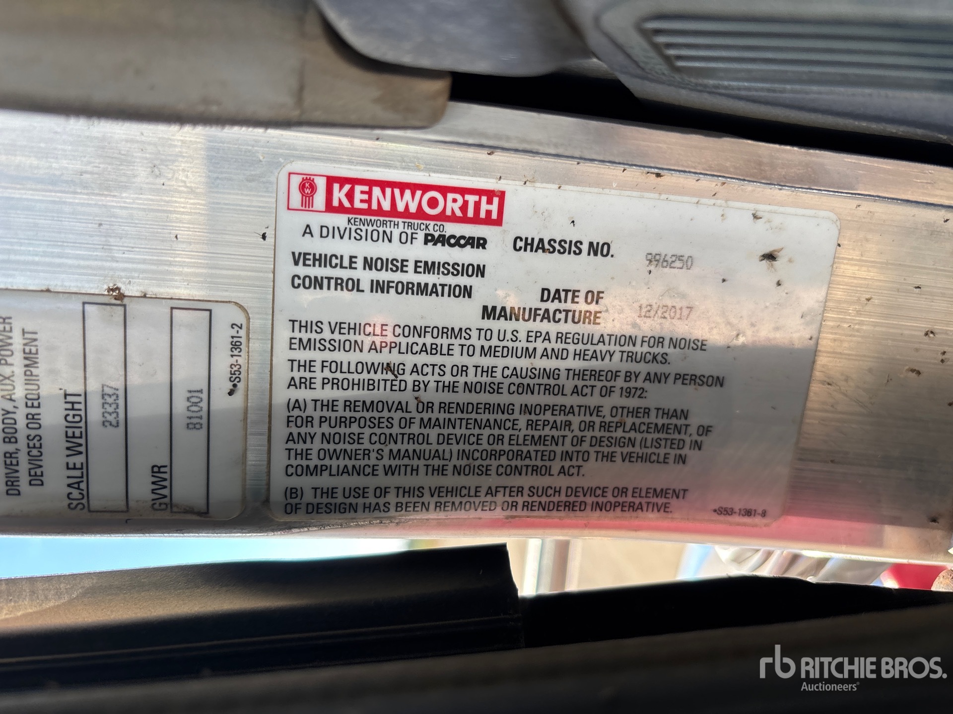 2018 Kenworth T800