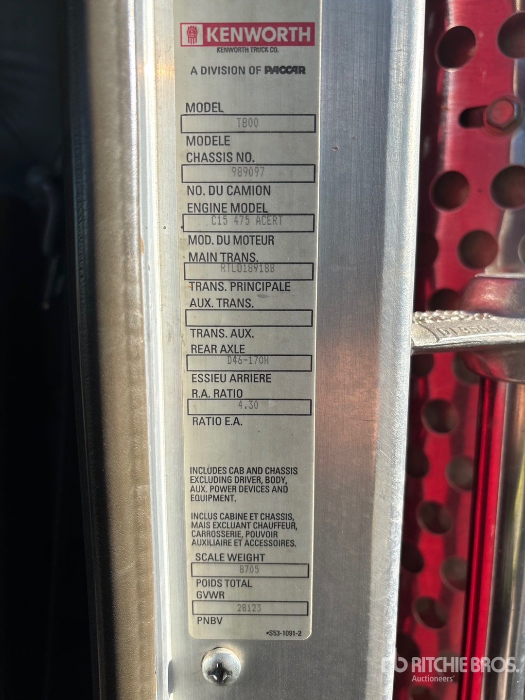 2008 Kenworth T800