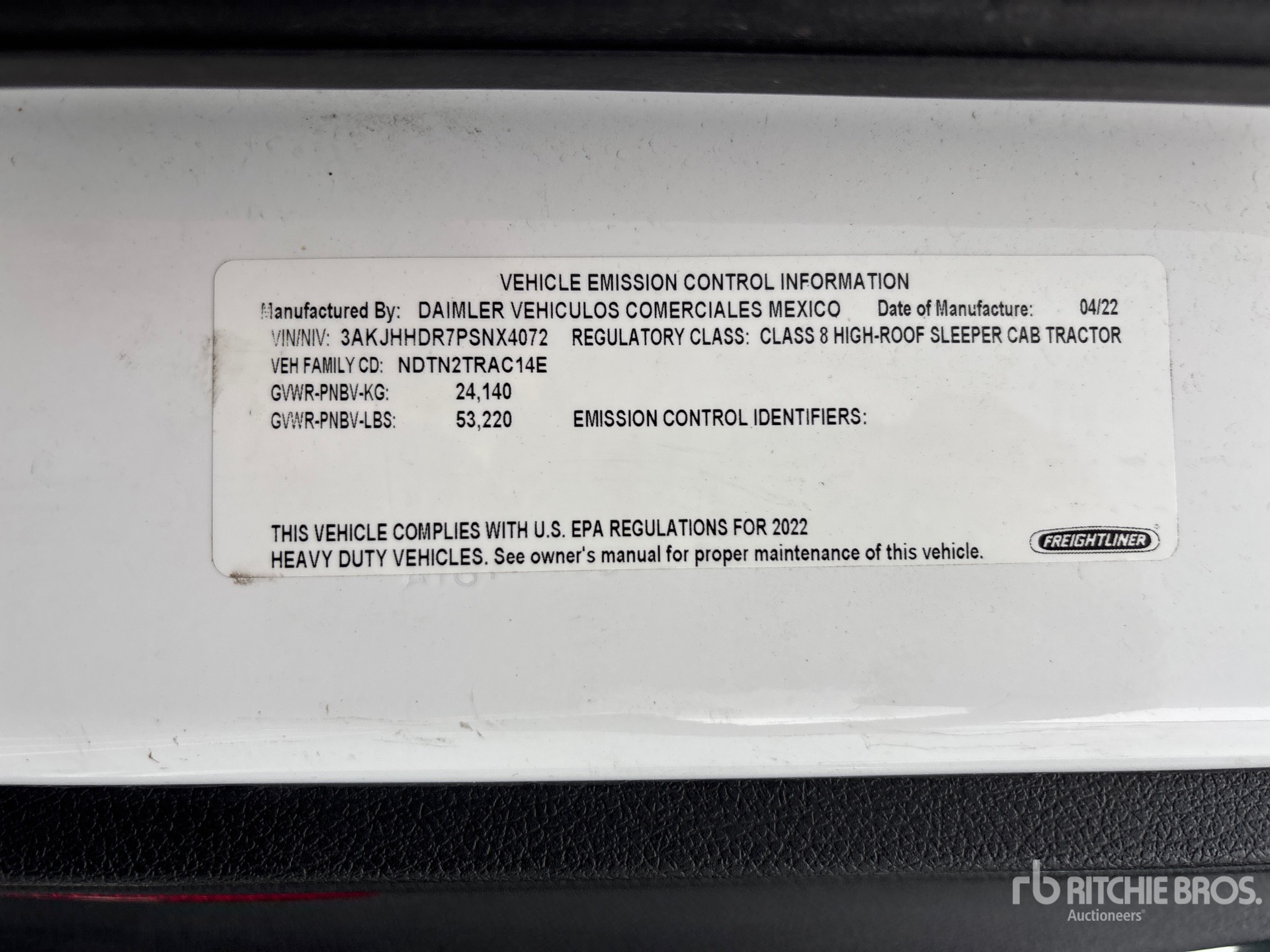 2023 Freightliner CASCADIA 126