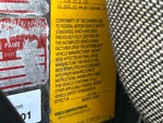 General Appearance with Motor Vehicle Safety Standards Label