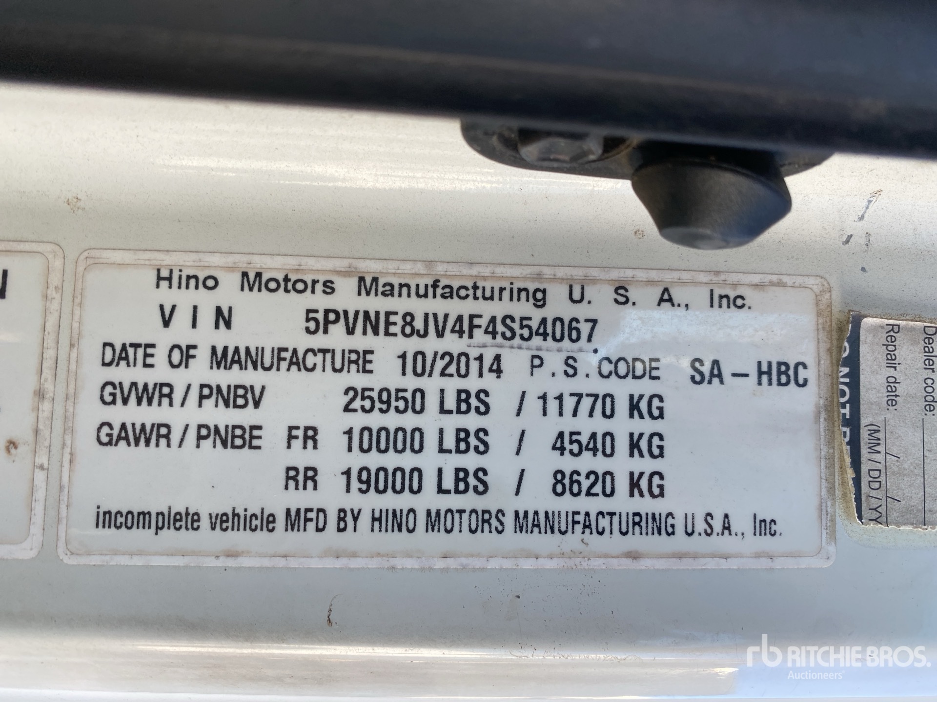 2015 Hino 268