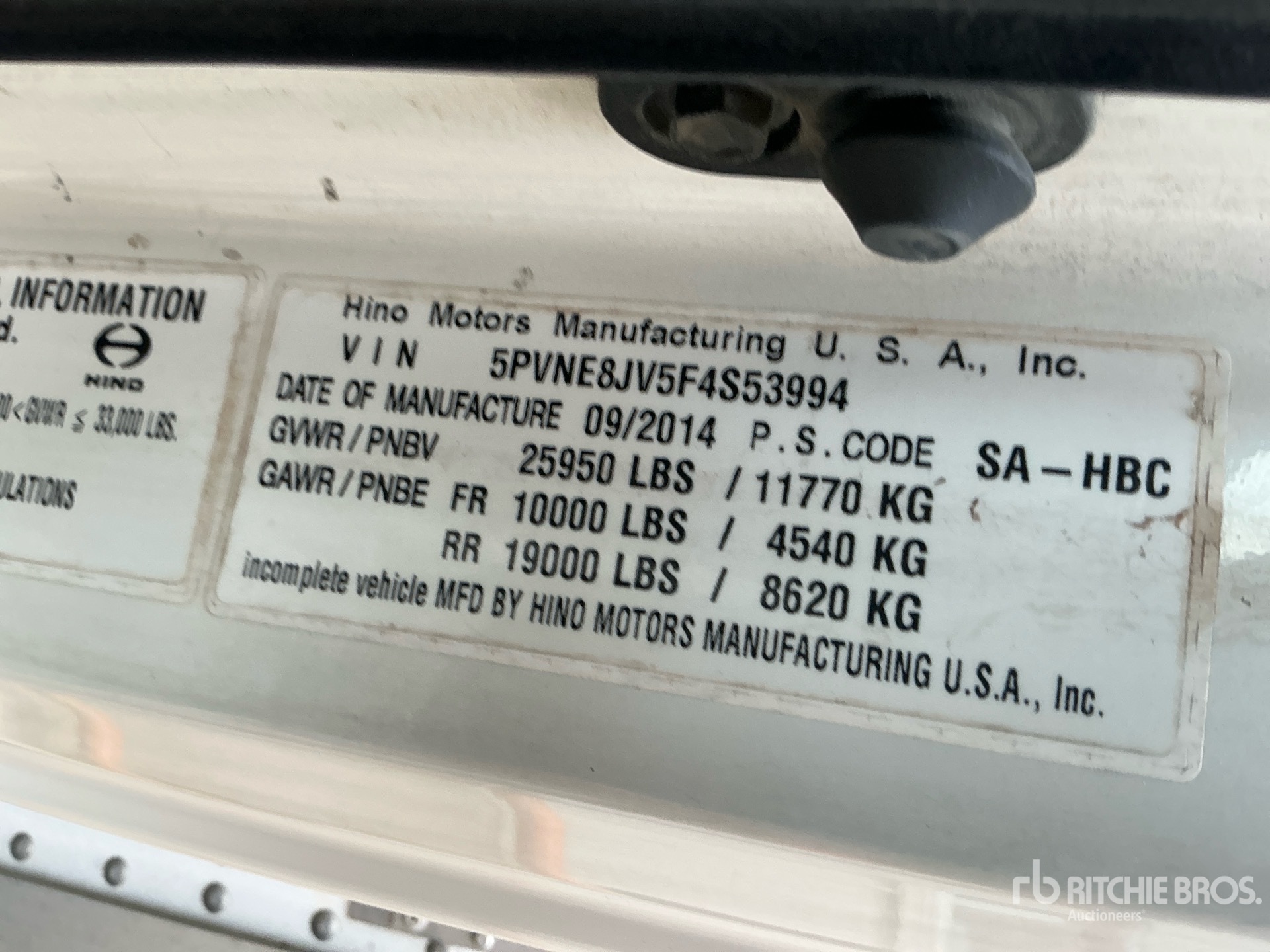 2015 Hino 268