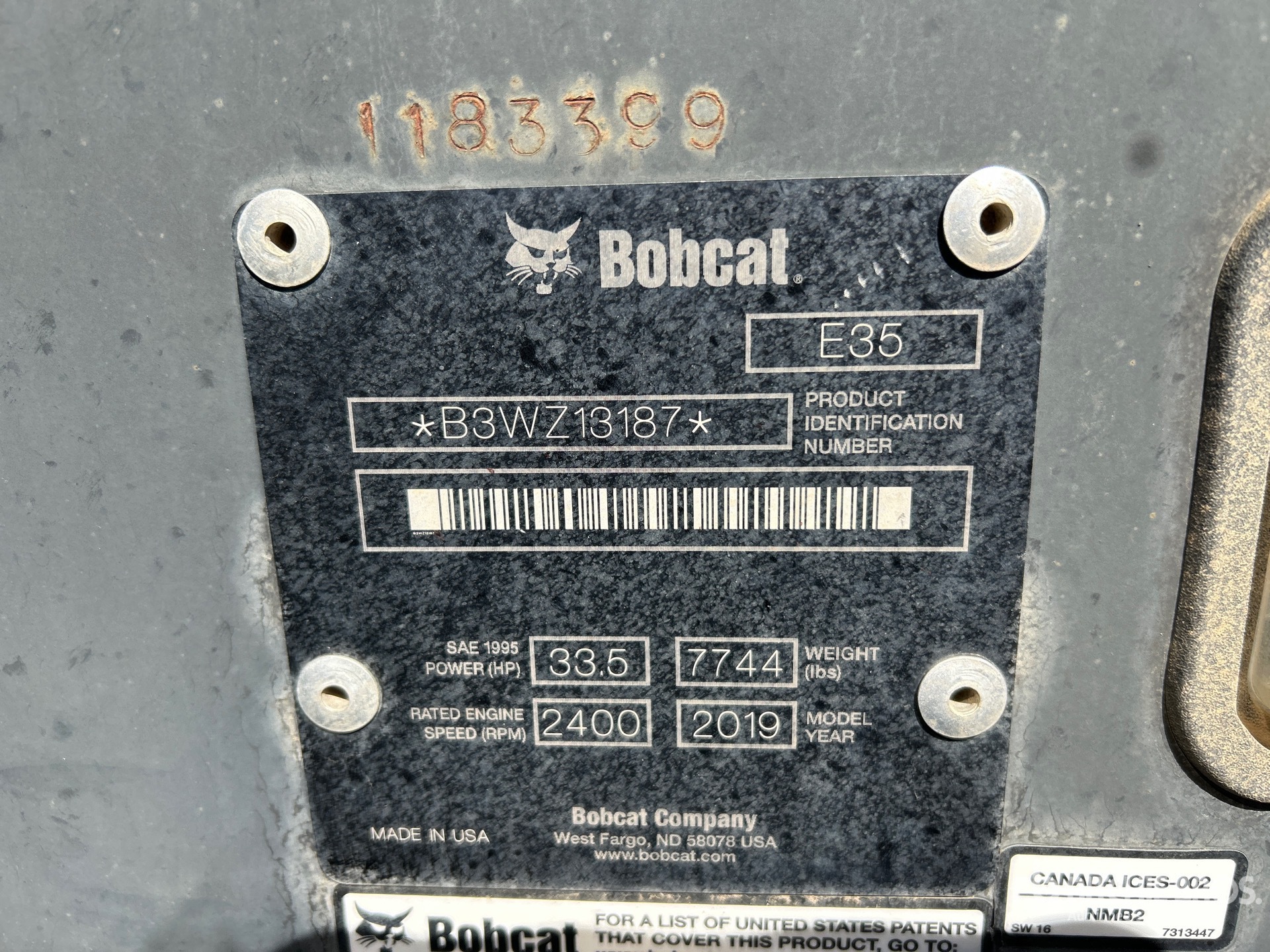 2019 Bobcat E35