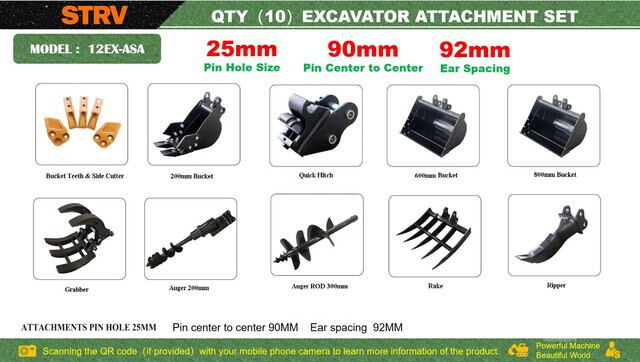 2026 STARVOX 12EX-ASA Misc. Excavator Attachment