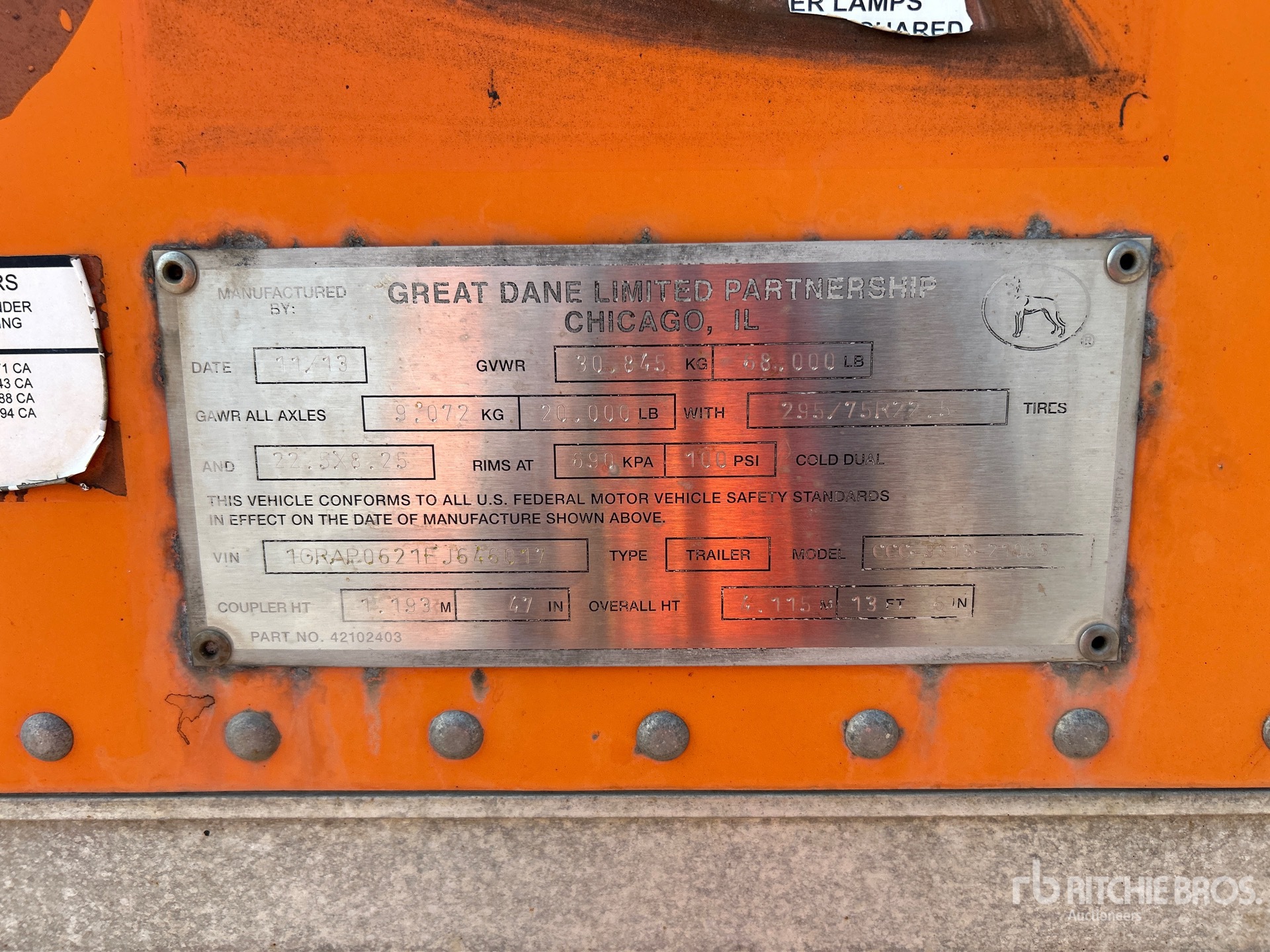 2014 Great Dane CCC-9313-21053