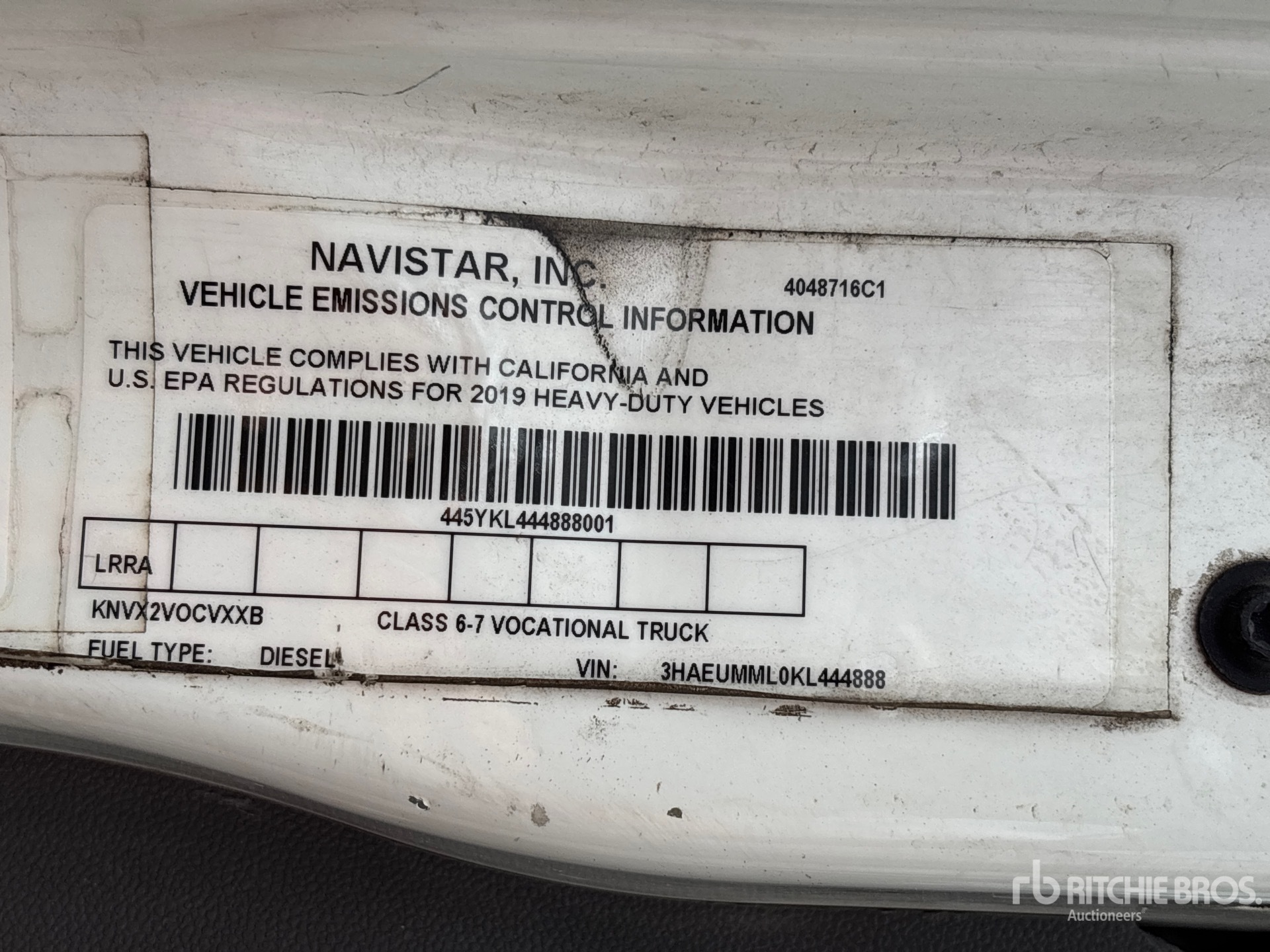2019 International MV607