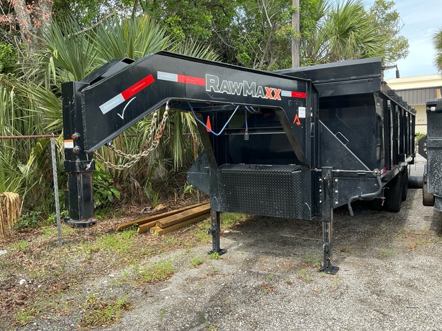 2025 Rawmaxx HDX20GN20K 20 ft T/A Gooseneck Dump Utility Trailer