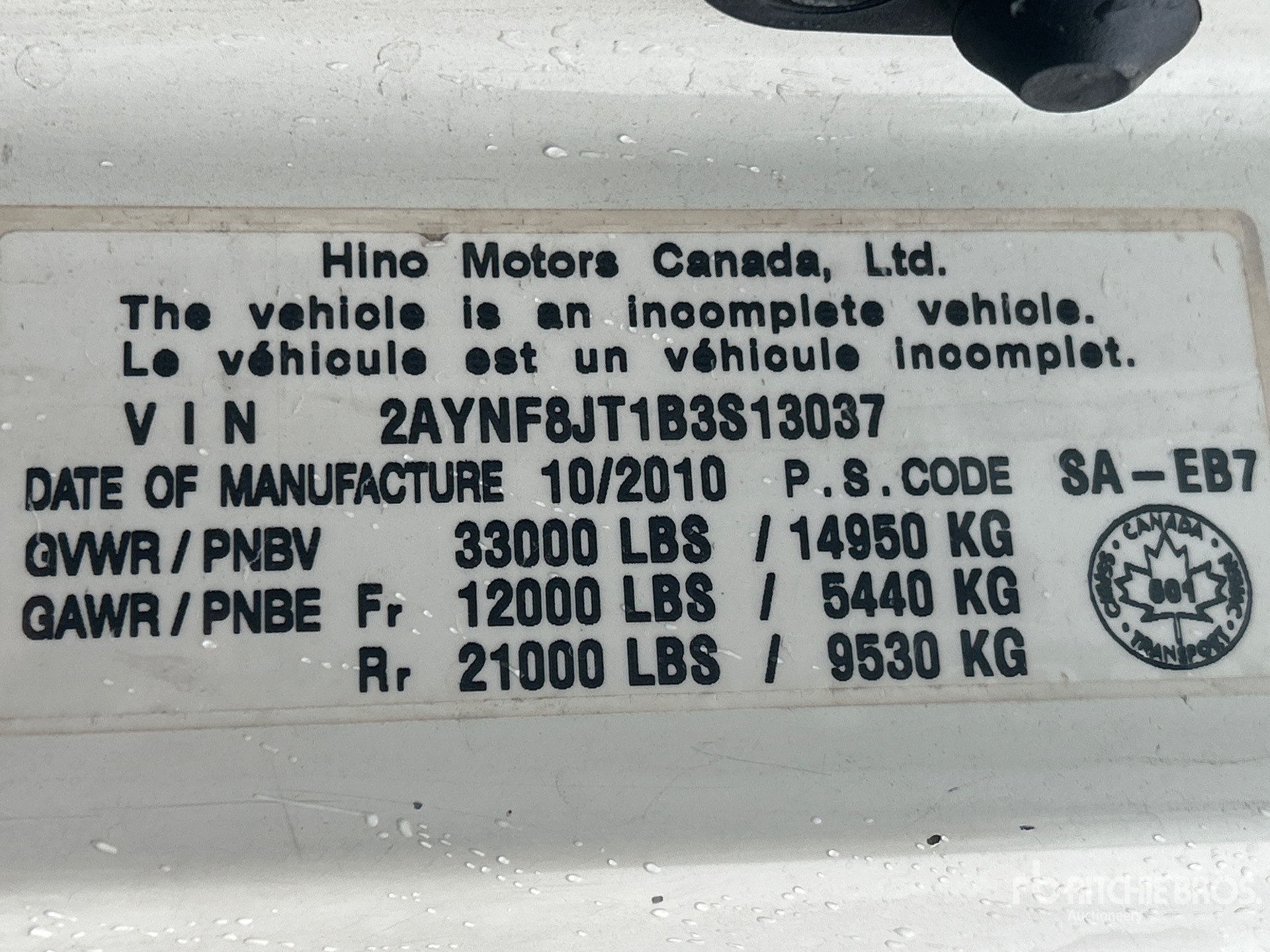 2011 Hino 308