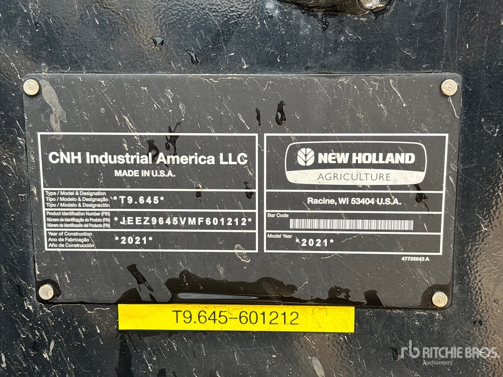 2021 New Holland T9.645