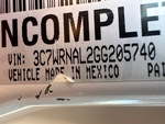 General Appearance with Numéro de série/Numéro d'identification du véhicule automobile