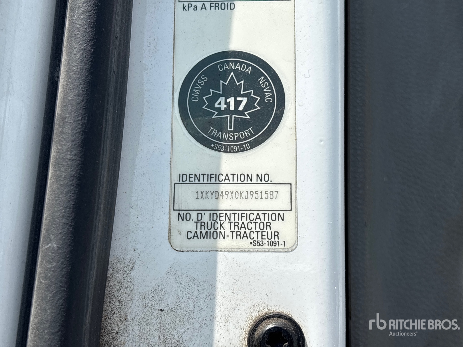 General Appearance with N.º de serie/VIN
