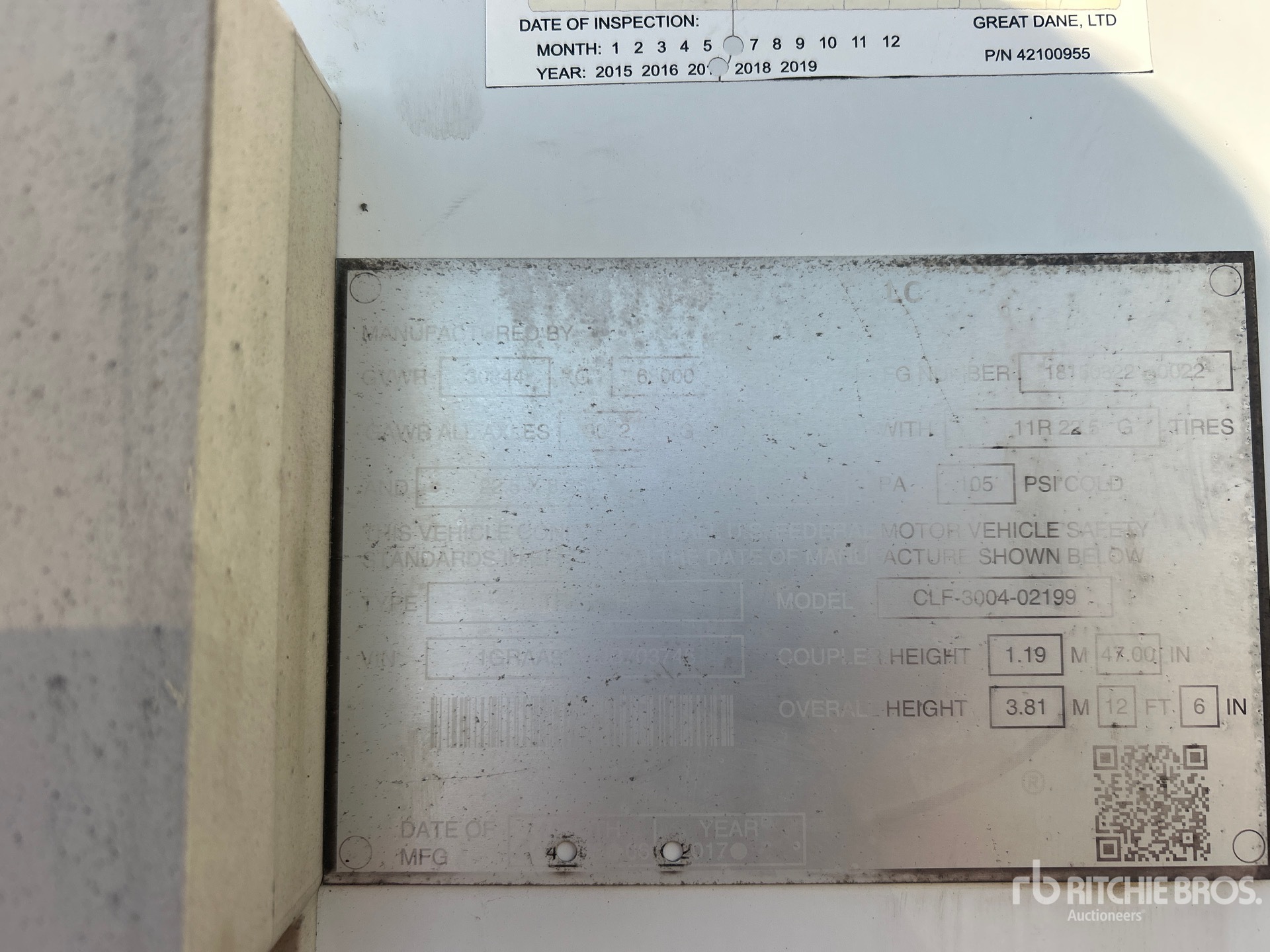 2018 Great Dane CLF300402199
