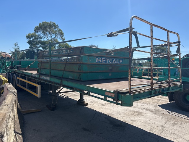 2006 Barker 7.4 m Tri/A B-Double Lead Flatbed Trailer
