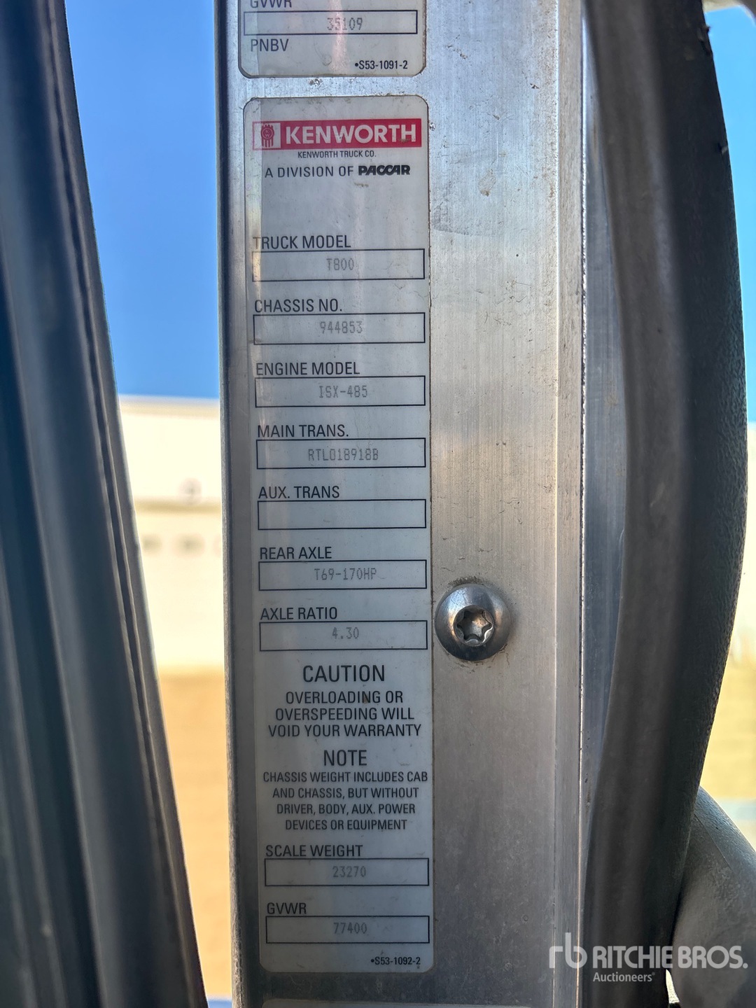 2010 Kenworth T800