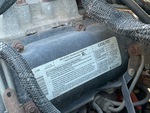 Engine with Emission Certification Label
