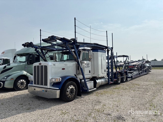 2023 Peterbilt 389 6x4 Sleeper Car Carrier Truck