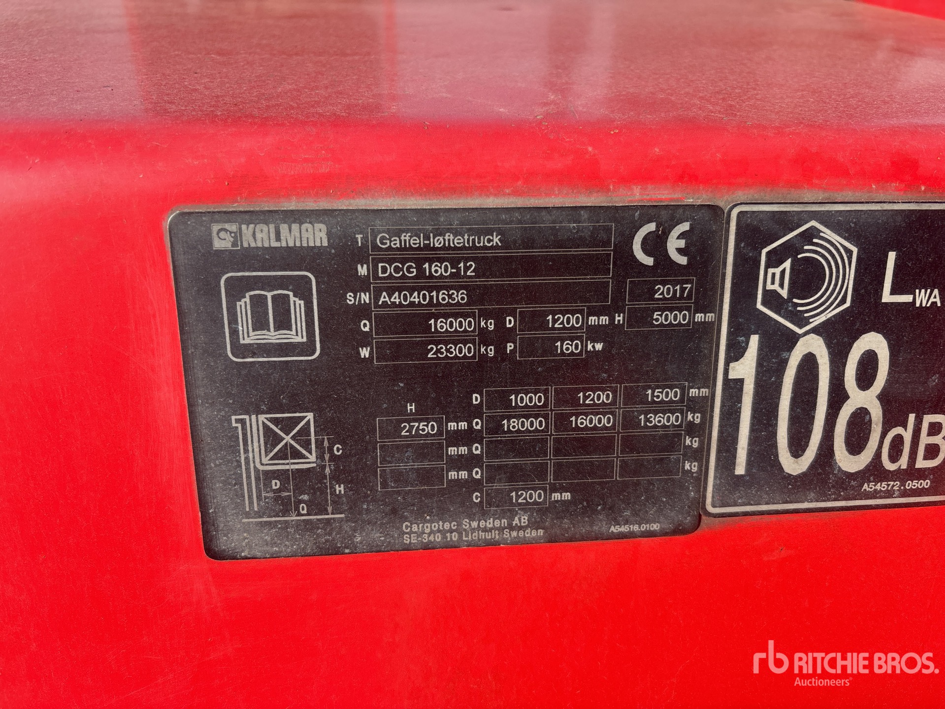 2017 Kalmar DCG 160-12