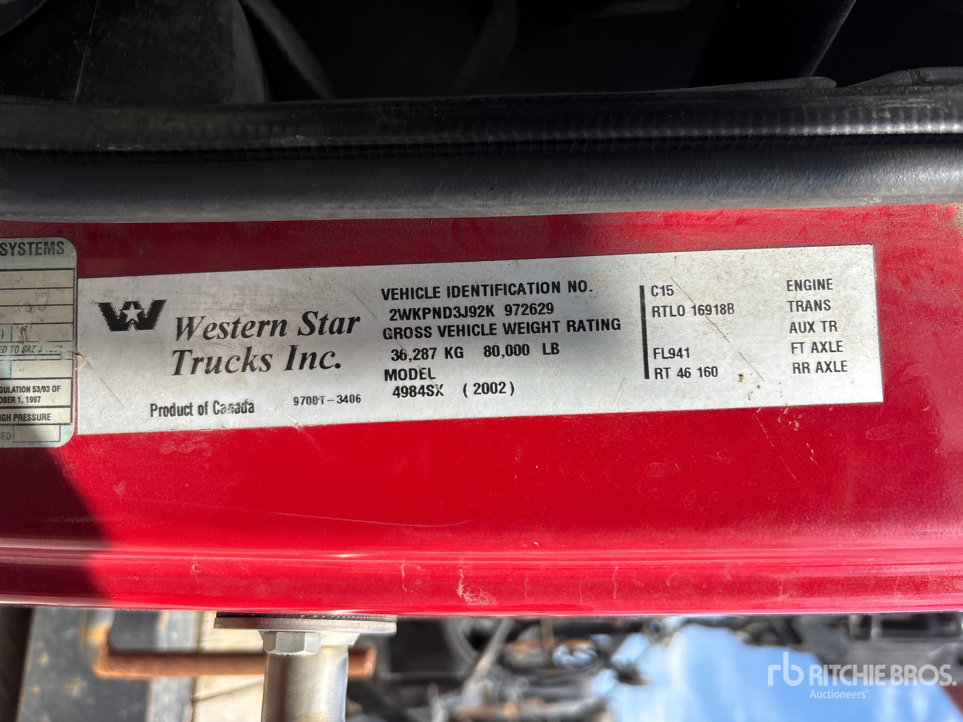 2002 Western Star 4984SX