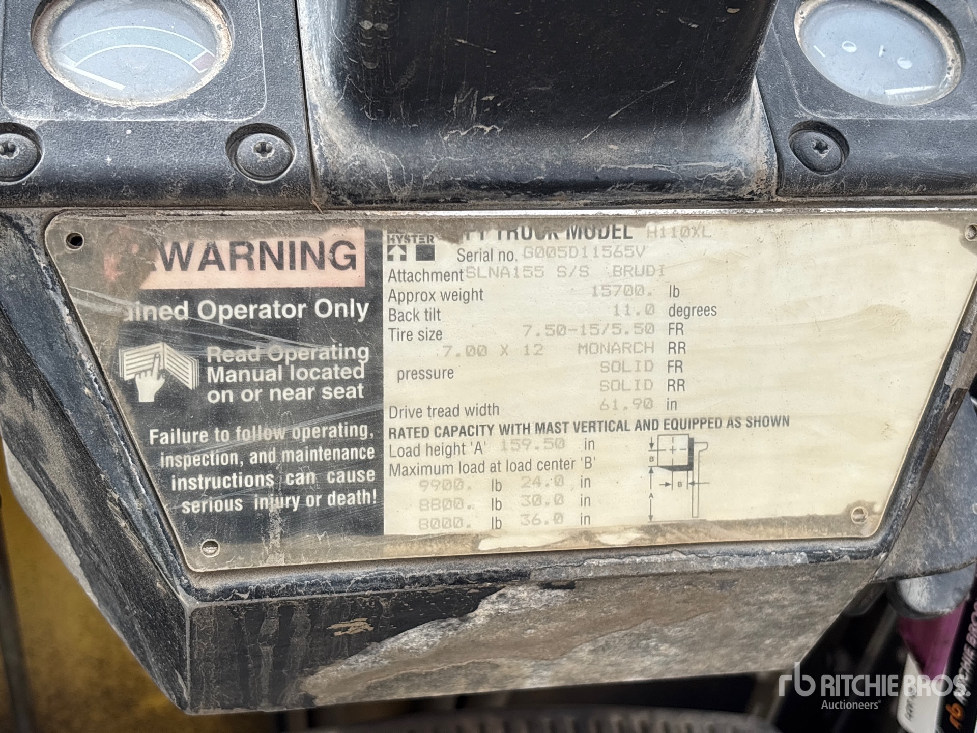 1998 Hyster H110XL