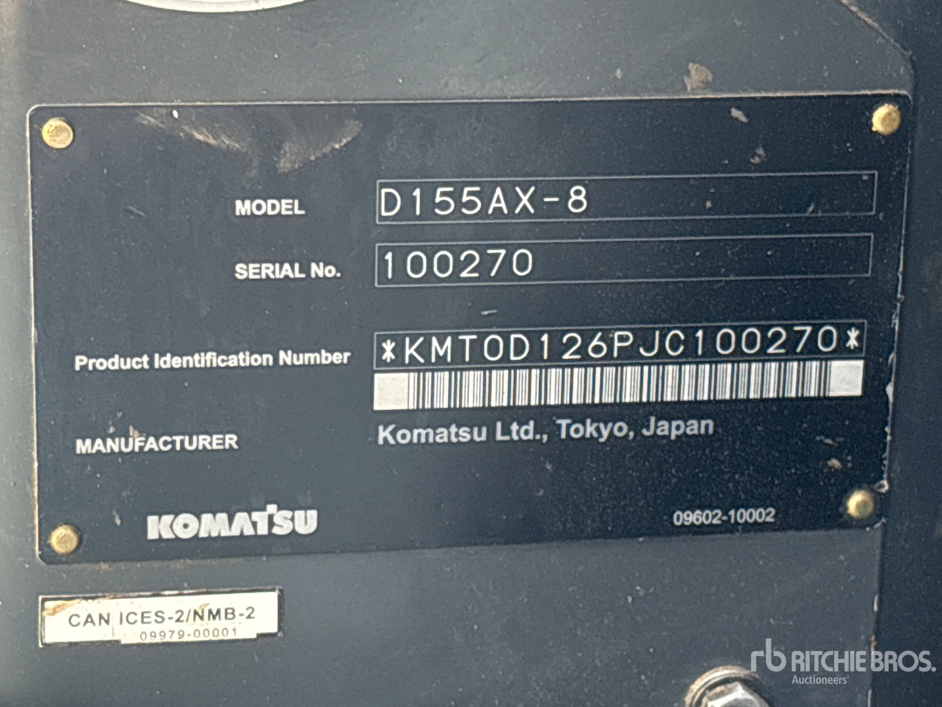 2019 Komatsu D155AX-8