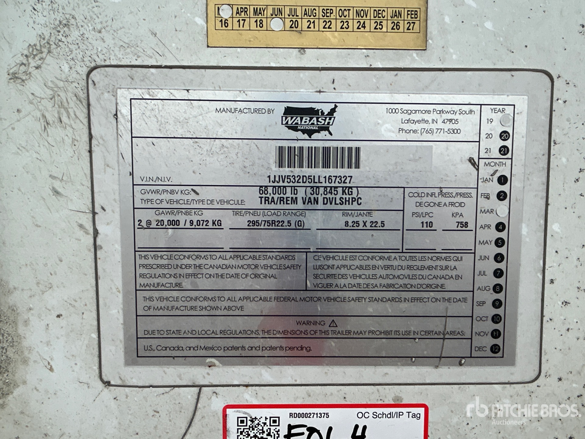 2020 Wabash 53 FT X 102 IN T/A