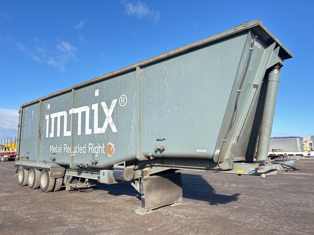 2022 Moore 12.5 m Tri/A Step Deck Tipping Trailer