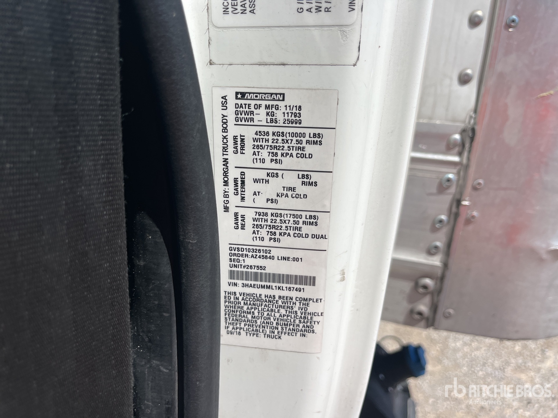 2019 International MV607