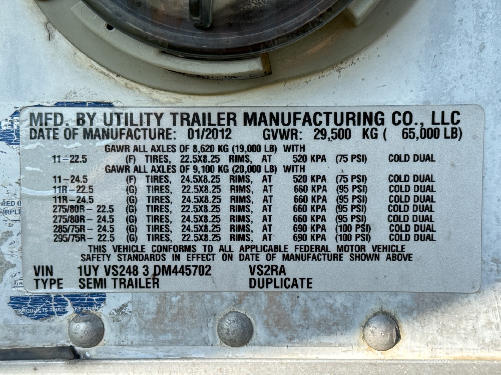 2013 Utility 48 ft T/A