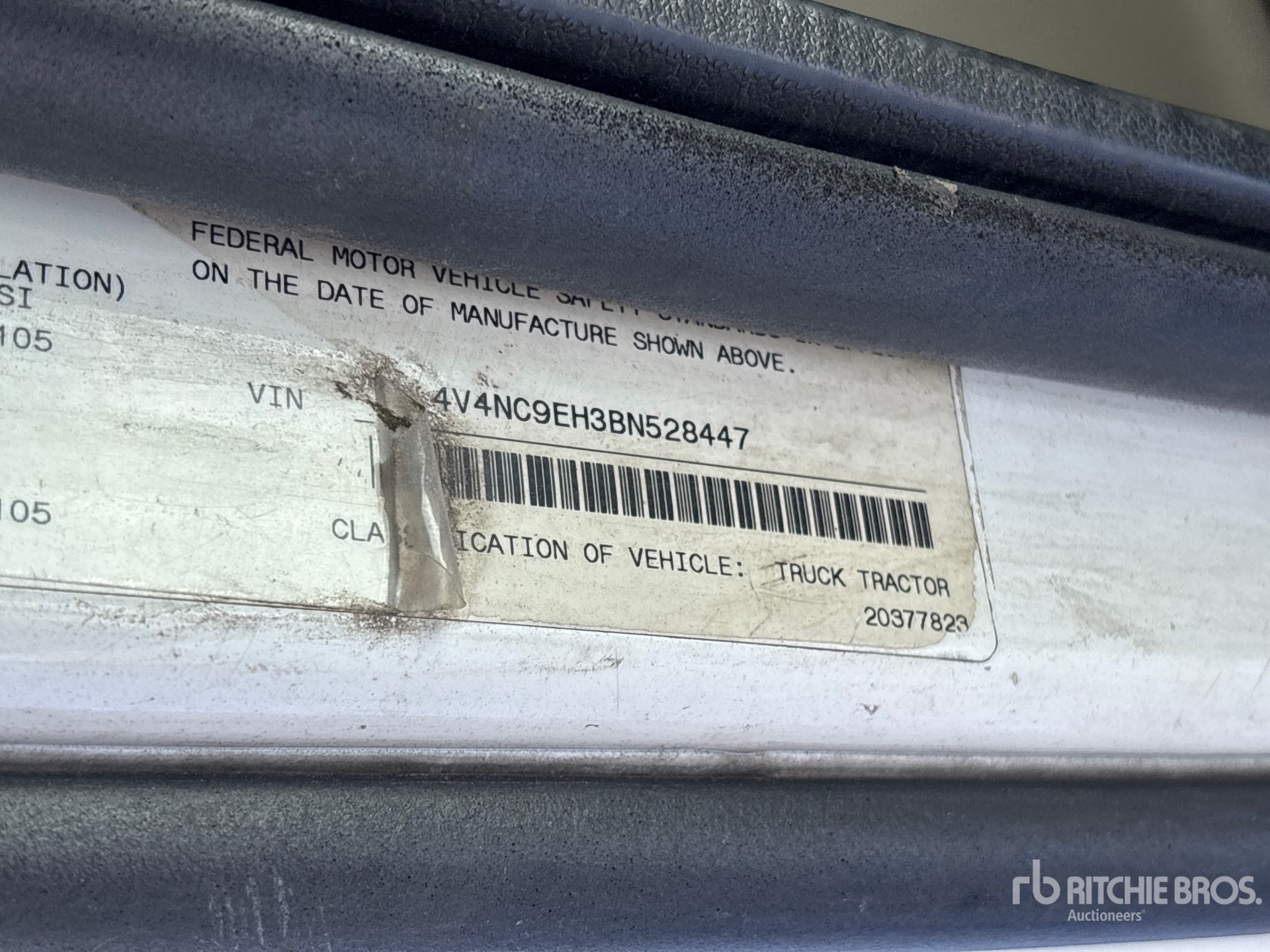 General Appearance with Frame Stamp Serial Number/VIN Photo
