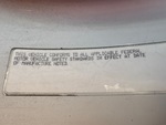 General Appearance with Motor Vehicle Safety Standards Label