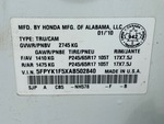 General Appearance with Frame Stamp Serial Number/VIN Photo