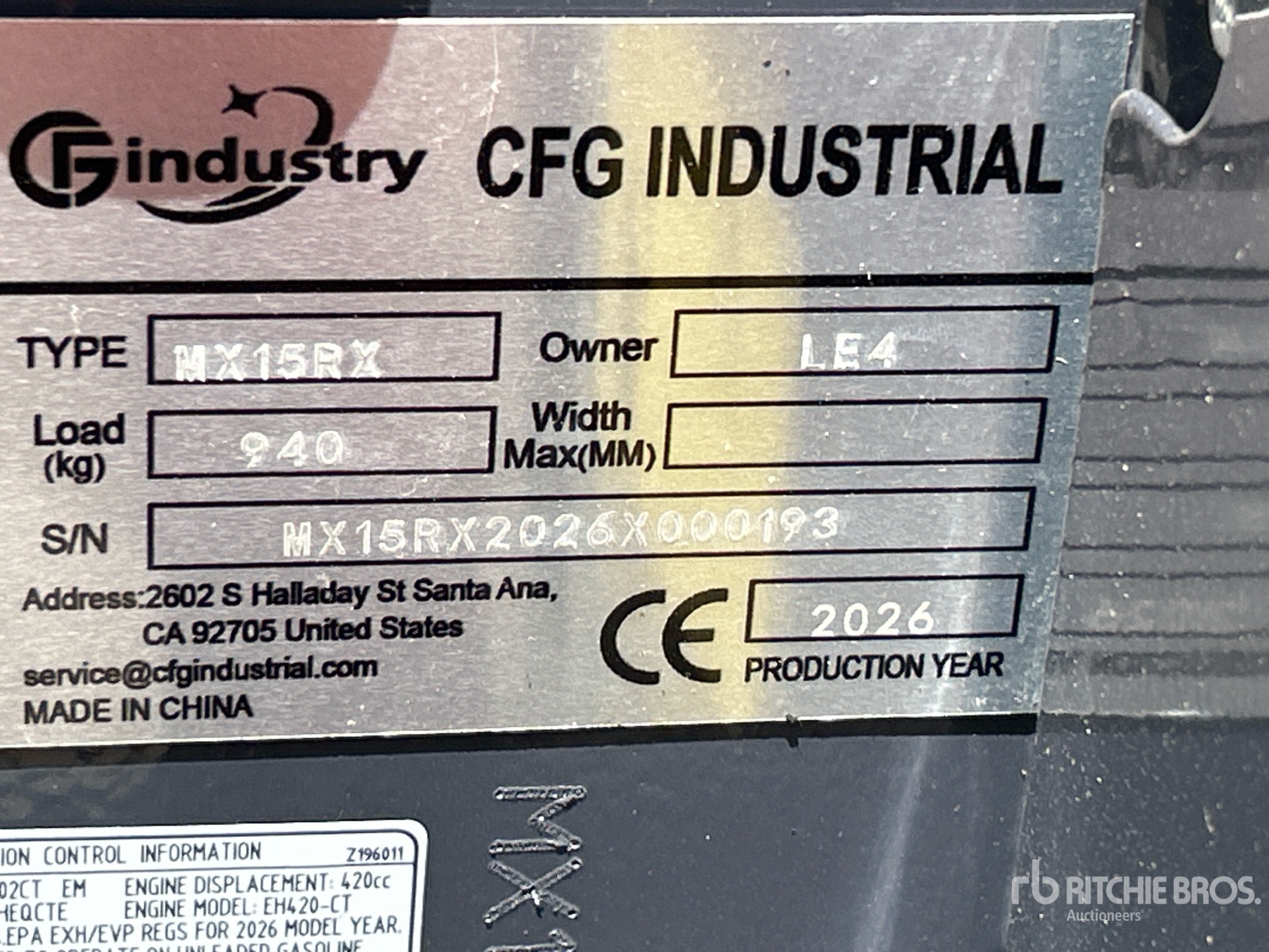 2026 CFG MX15RX