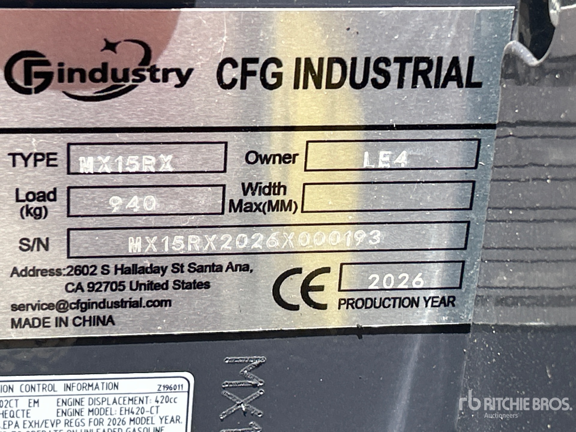 2026 CFG MX15RX