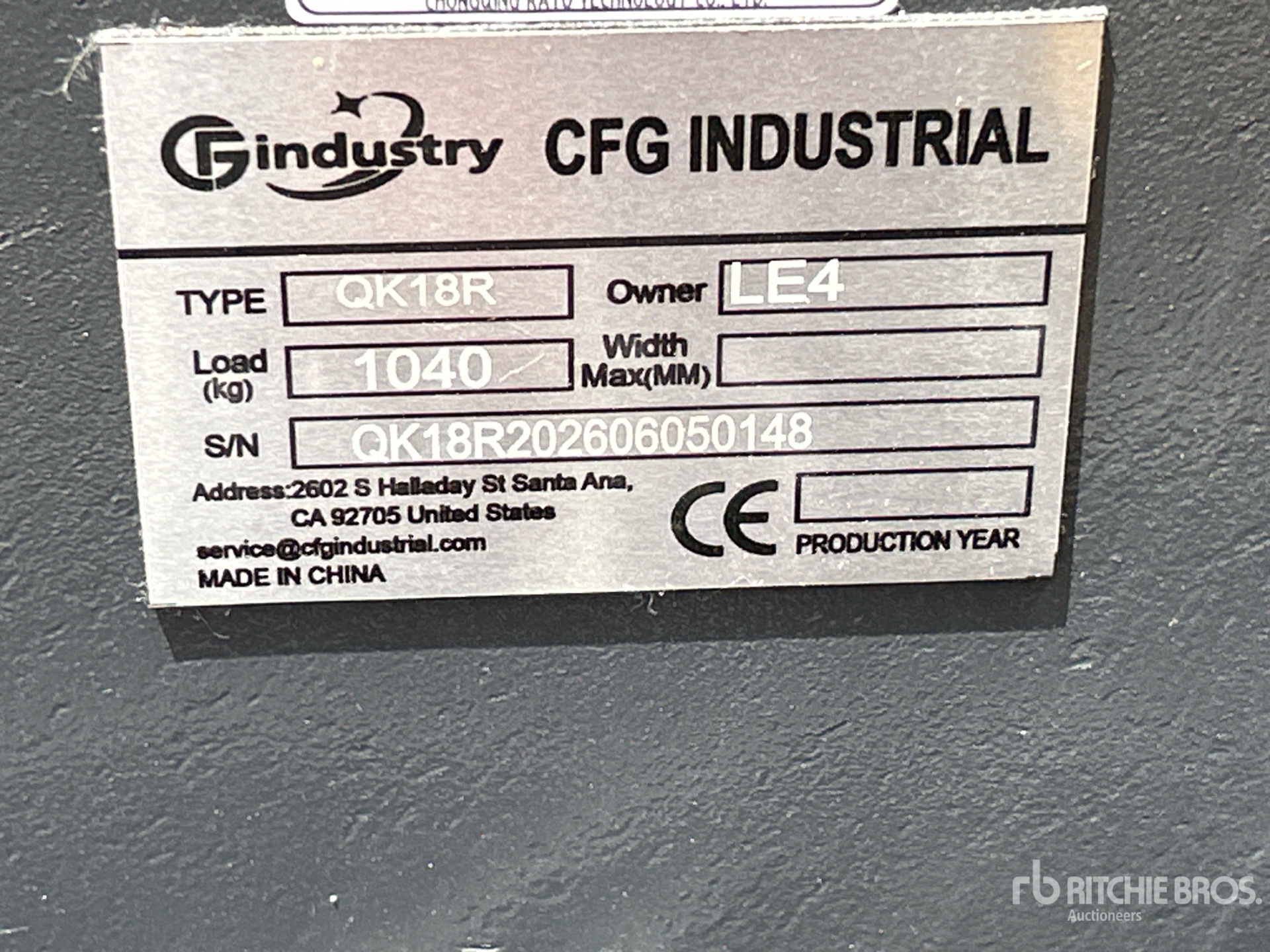 2026 CFG QK18R