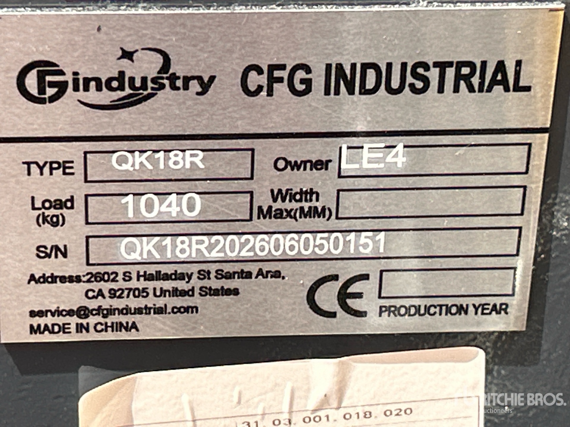 2026 CFG QK18R