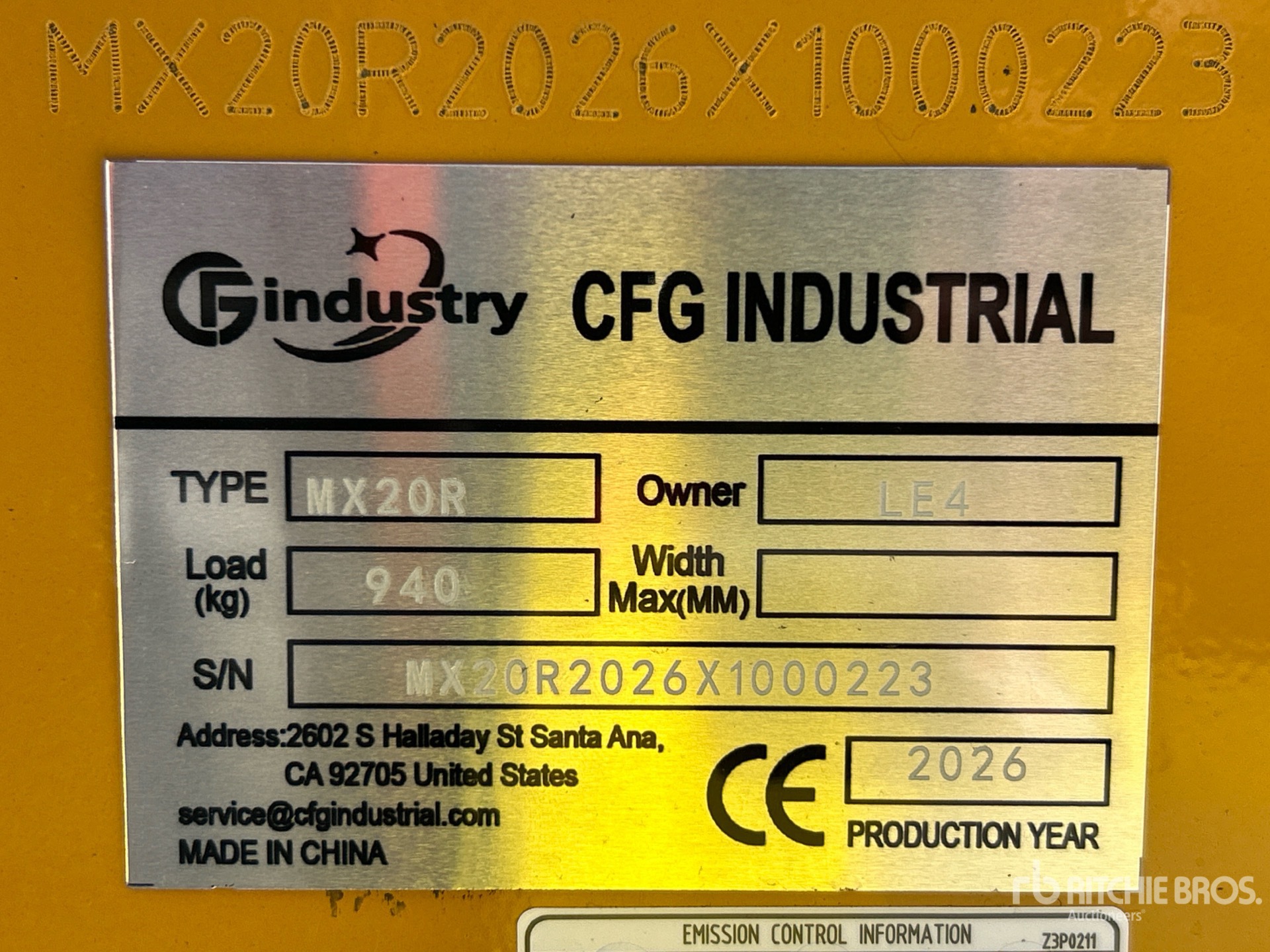 2026 CFG MX20R